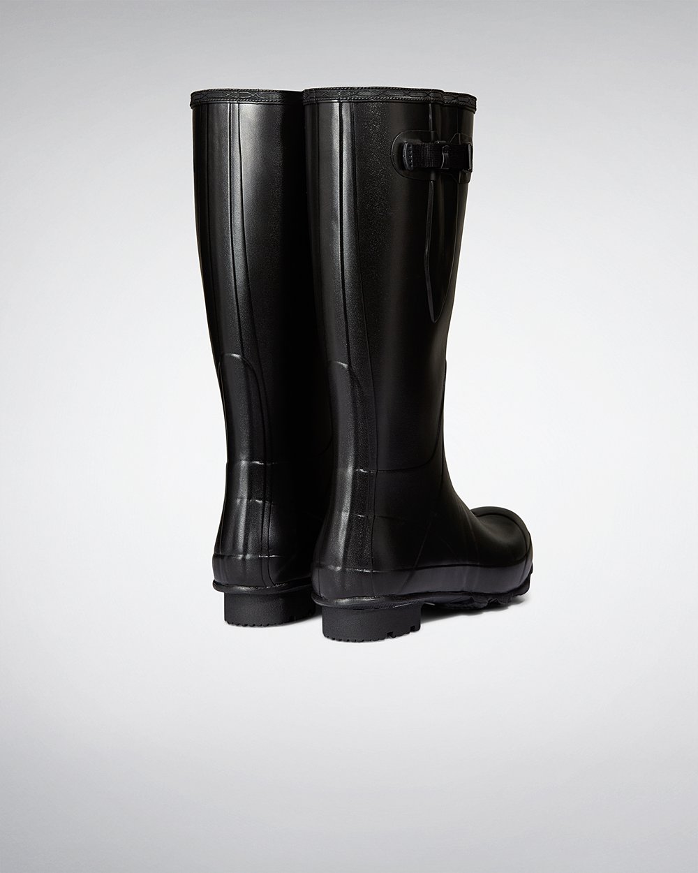 Hunter Norris Field Side Adjustable Neoprene Lined Tall Rain Boots - Clearance Mens Black - ASCBLJ08